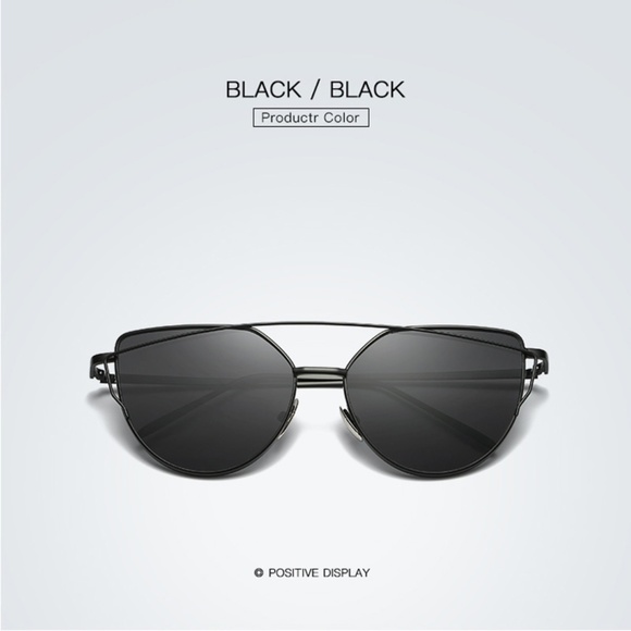 Fashion Cat Eye Mirrored Sunglasses - Picture 5 of 8